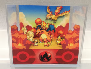 Pokemon Home Fire Cubic Diorama