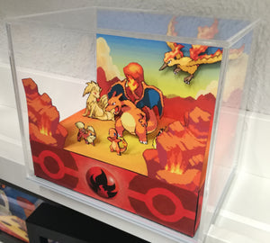 Pokemon Home Fire Cubic Diorama