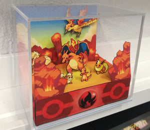 Pokemon Home Fire Cubic Diorama