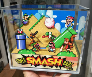 Super Smash Bros SNES Cubic Diorama