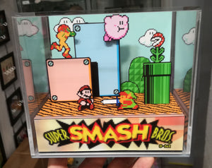 Super Smash Bros NES Cubic Diorama