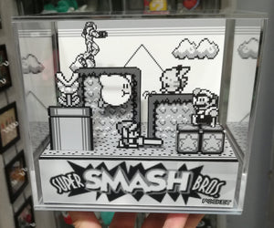 Super Smash Bros Game Boy Cubic Diorama