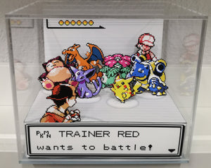 Pokemon Silver/Gold RED Battle Cubic Diorama