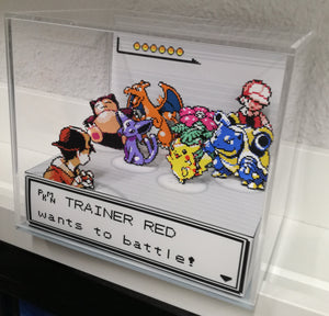 Pokemon Silver/Gold RED Battle Cubic Diorama