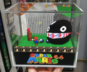 Super Mario 64 Chomp Cubic Diorama