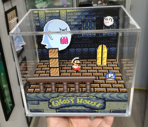 Super Mario World Ghost House Cubic Diorama