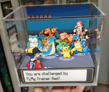 Load image into Gallery viewer, Pokemon Soul Silver/Heart Gold Red Battle Cubic Diorama