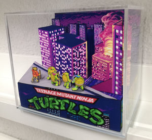 Teenage Mutant Ninja Turtles Arcade Intro Cubic Diorama