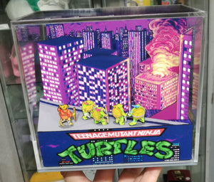 Teenage Mutant Ninja Turtles Arcade Intro Cubic Diorama