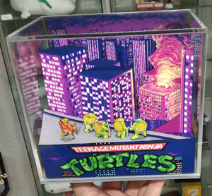 Teenage Mutant Ninja Turtles Arcade Intro Cubic Diorama