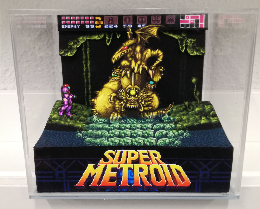 Super Metroid Golden Statue Cubic Diorama