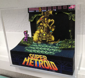 Super Metroid Golden Statue Cubic Diorama