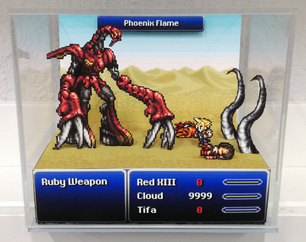 Final Fantasy VII SNES Ruby Weapon Cubic Diorama