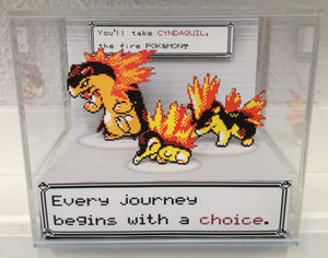 Pokemon Evolution Cyndaquil Cubic Diorama