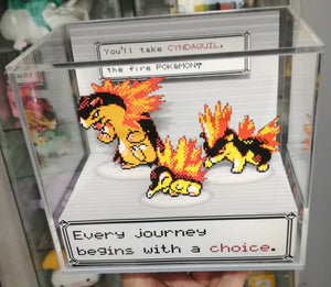 Pokemon Evolution Cyndaquil Cubic Diorama