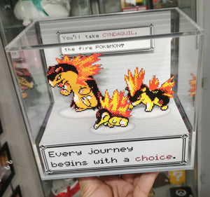 Pokemon Evolution Cyndaquil Cubic Diorama