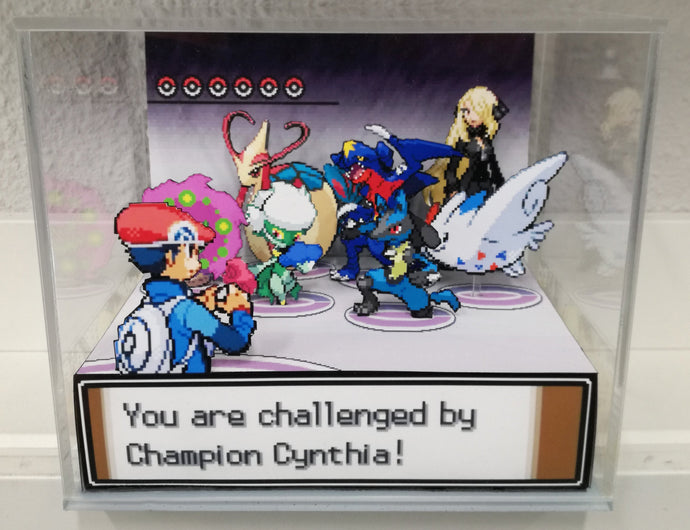 Pokemon Platinum Cynthia Battle Cubic Diorama