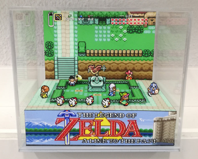 Zelda A Link to the Past - Kakariko Cubic Diorama