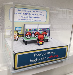 Pokemon Laboratory Red Fire/Leaf Green Cubic Diorama