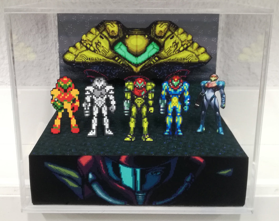 Metroid Saga Tribute Cubic Diorama