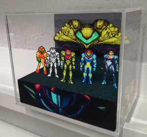 Metroid Saga Tribute Cubic Diorama