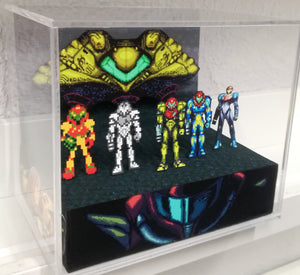 Metroid Saga Tribute Cubic Diorama