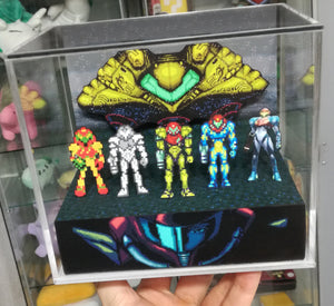 Metroid Saga Tribute Cubic Diorama