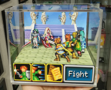 Load image into Gallery viewer, Golden Sun Saturos and Menardi Cubic Diorama