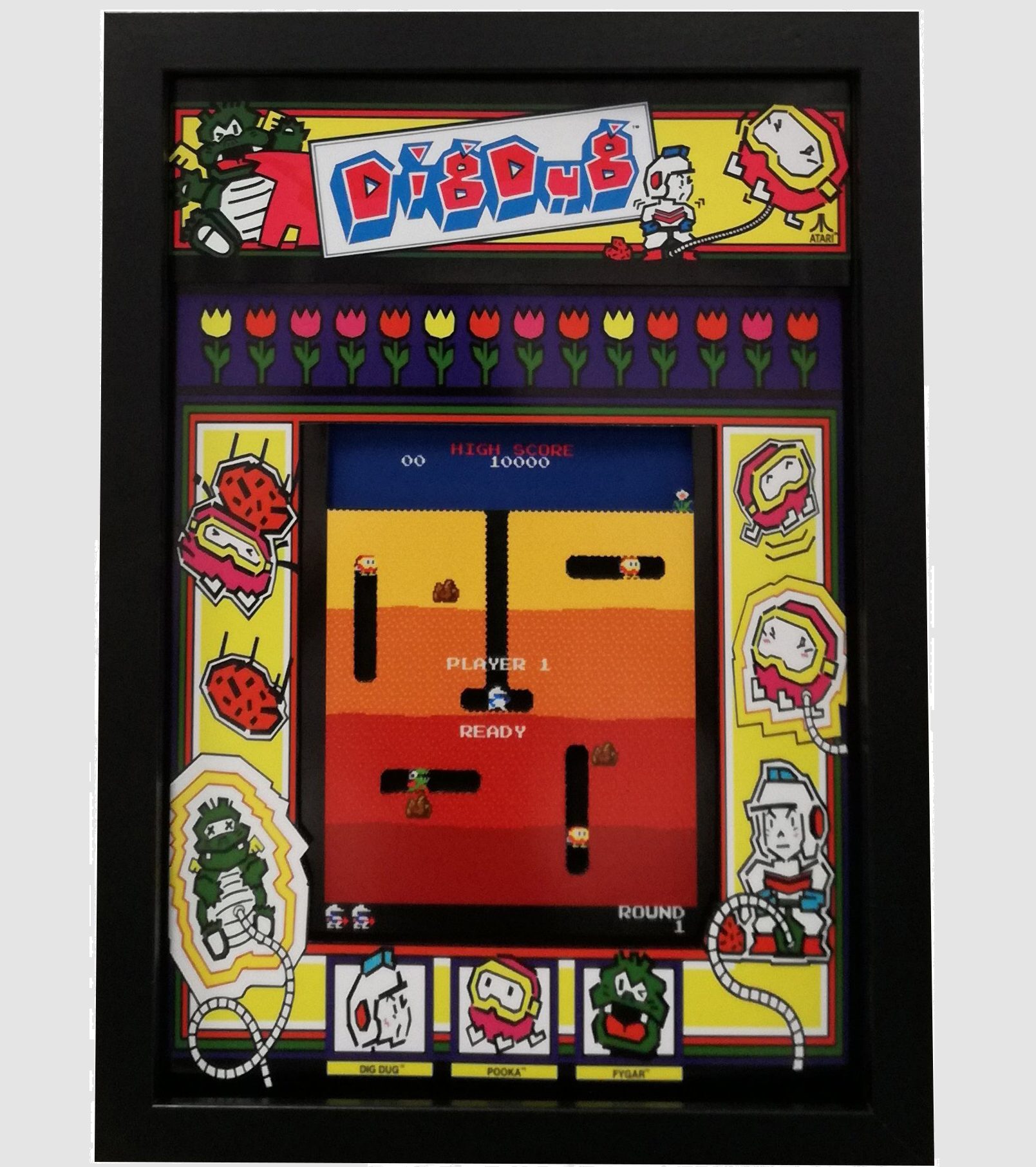 Dig Dug Arcade Diorama – ARTS-MD ミニチュアレトロアーケードゲーム