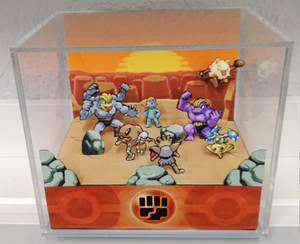 Pokemon Home Fighting Cubic Diorama