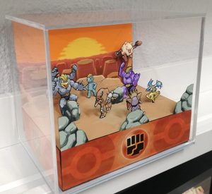 Pokemon Home Fighting Cubic Diorama