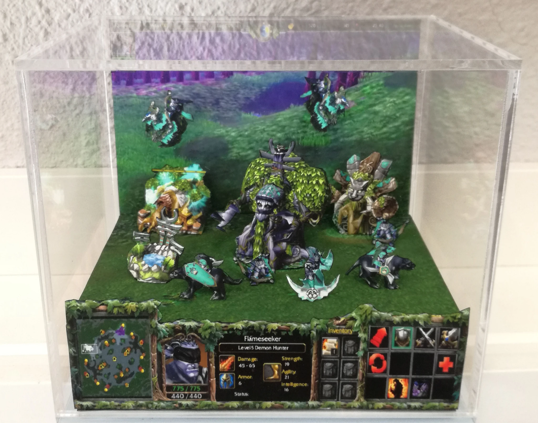 Warcraft III Night Elves Cubic Diorama