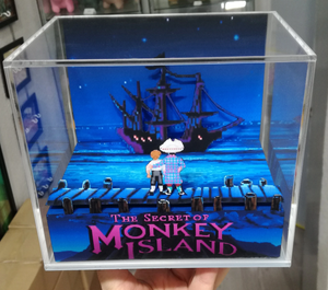 Monkey Island Guybrush and Stan Cubic Diorama