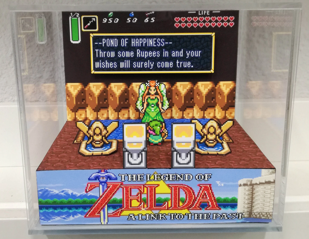 Zelda A Link to the Past - Pond of Hapiness Cubic Diorama