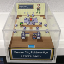 Load image into Gallery viewer, Pokemon Fire Red/Leaf Green Gym Pewter City Cubic Diorama