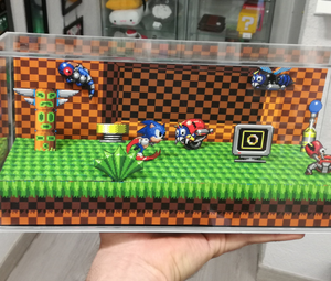 Sonic the Hedgehog Cubic Diorama