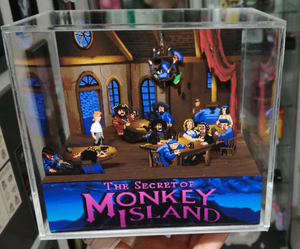 Monkey Island Scumm Bar Cubic Diorama