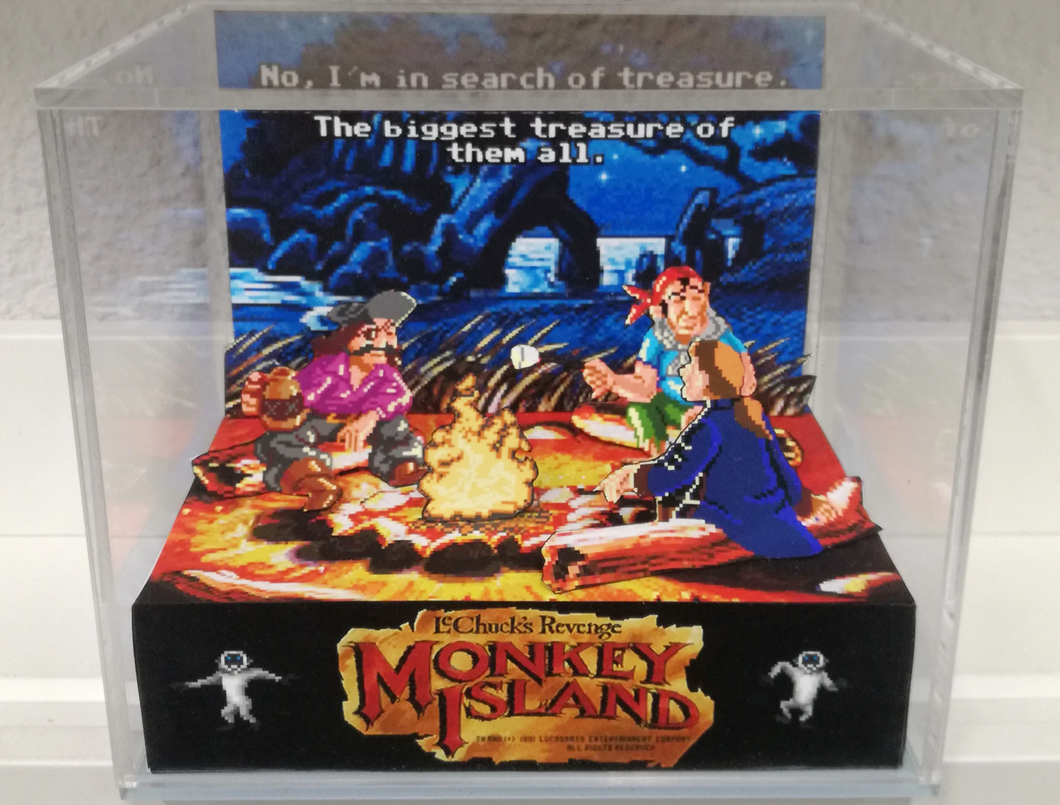 Monkey Island 2 Campfire Cubic Diorama